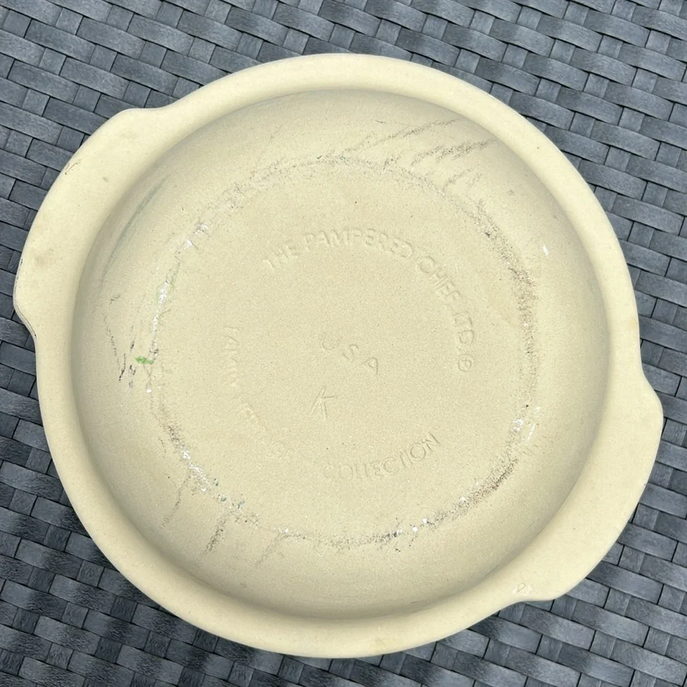 The Pampered Chef Stoneware Baking Bowl #1450 Family Heritage Collection